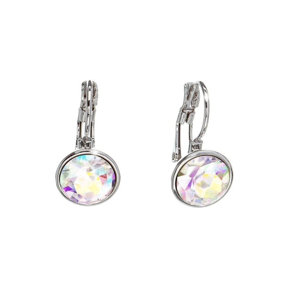 Swarovski Crystal AB Drop Earrings – Iridescent Round Design – Only 3 Pairs Left
